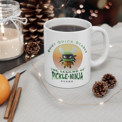 Ceramic Mug Pickle Ninja 11 oz